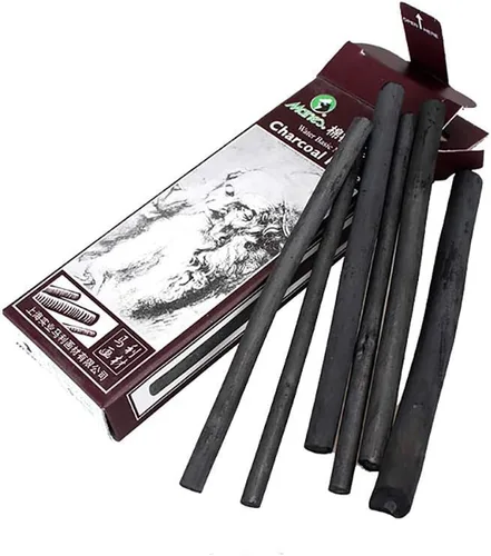 YYMIYU Juego de lápices de dibujo, lápices de dibujo artístico, juego de carbón (palos de carbón de 0.118-0.315 in, 6 piezas)