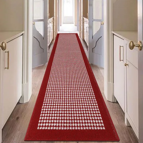 Miniatura 35 de Ileading Alfombra de pasillo de lavandería de 2 x 6 pies, antideslizante, con parte trasera de goma, lavable a máquina, alfombra gris