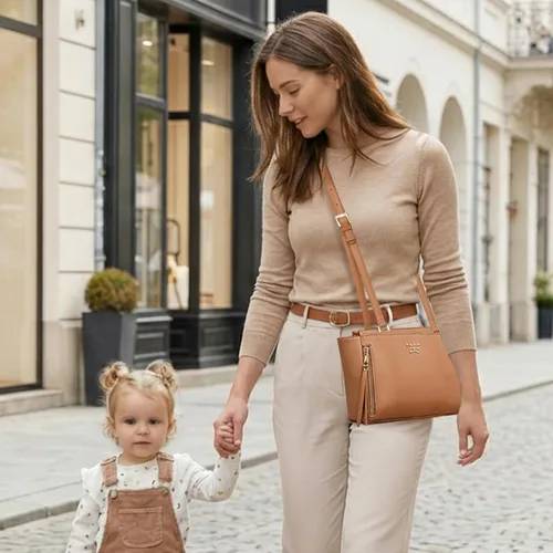Miniatura 3 de Miss Fong - Bolso pequeño cruzado para pañales, bolsos cruzados para pañales, bolso para pañales con 7 bolsillos, 2 bolsillos aislados y correa