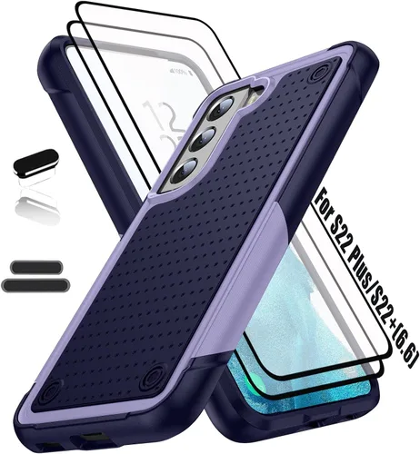 Miniatura 10 de Funda resistente para Samsung Galaxy S22 Plus/S22+ de 6.6 pulgadas, 4 esquinas con bolsas de aire [protección contra caídas de 12 pies], agarre