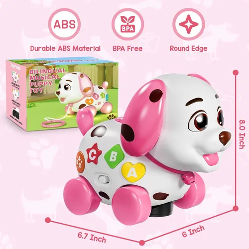 Miniatura 6 de Juguetes para niñas de 1 año, regalos, regalo de primer cumpleaños para niña, juguete para bebé de 6-12-18 meses, juguete educativo musical para Rosa
