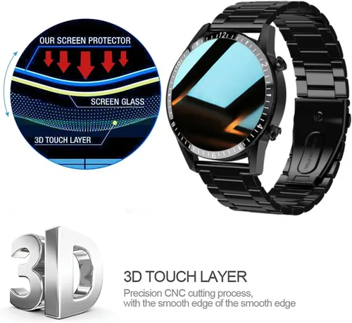 Miniatura 6 de Paquete de 3 protectores de pantalla compatibles con FILIEKEU I9Y Smart Watch de 1.3 pulgadas, vidrio templado para I9 1.3 pulgadas, protectores