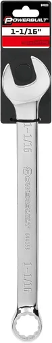 Miniatura 6 de Powerbuilt Llave combinada SAE de 1-1/16 pulgadas, caja de doble extremo de 12 puntos y extremo abierto, pulido de desplazamiento de 15 grados