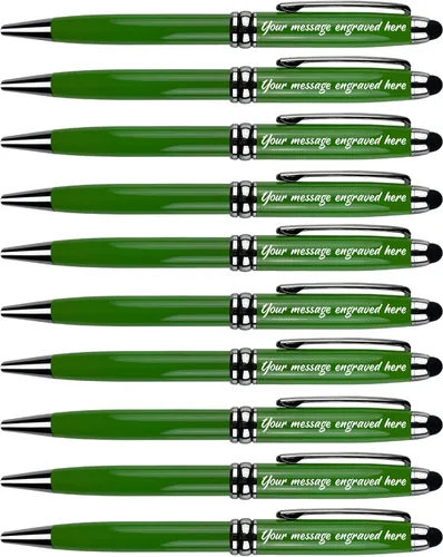 Miniatura 13 de Ancolo Bolígrafos publicitarios personalizados con lápiz capacitivo, personalizados con tu logotipo o mensaje, bolígrafos con nombre, número