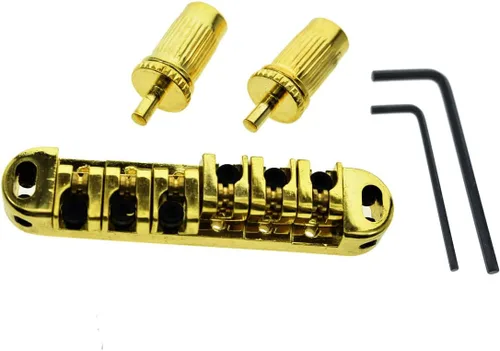 Miniatura 10 de KAISH LP Tune-o-matic - Juego de barra de freno para Les Paul Cromo