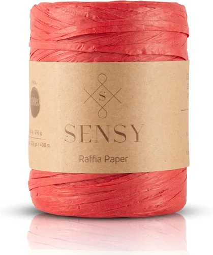 Miniatura 20 de Sensy Premium - Papel de rafia, 438 yardas, cinta de papel (verde)