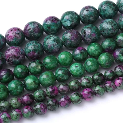 Miniatura 38 de 32 piezas de cuentas de piedra de jade de rodonita roja natural de 12 mm, cuentas sueltas redondas de piedra para fabricación de joyas, energía Jade