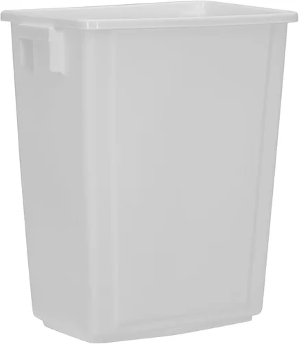 Miniatura 9 de Household Essentials Cubo de basura doble deslizante de acero cromado con insertos de plástico blanco