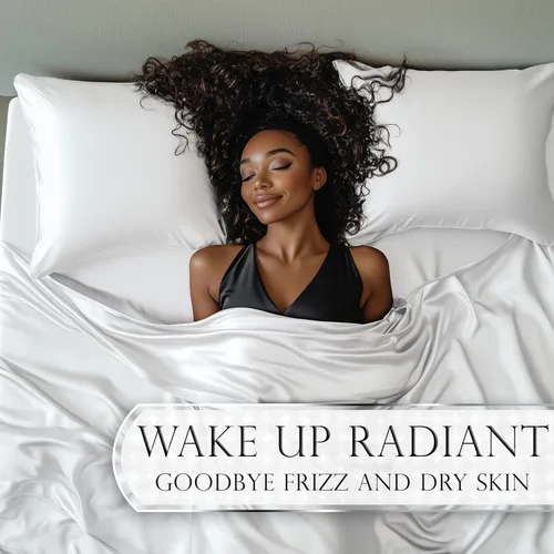 Miniatura 20 de DECOLURE Sábanas de satén – Juego de ropa de cama de lujo sedoso tamaño matrimonial de 6 piezas, más suave que la seda, sin arrugas con sábana