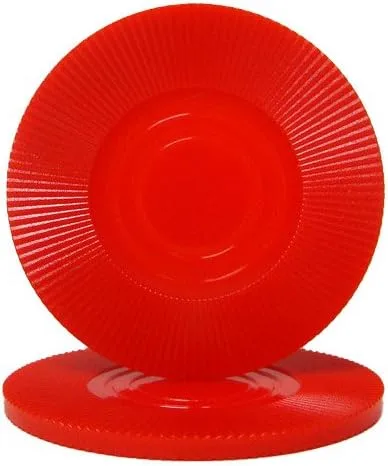 25 fichas de póquer radiales de plástico entrelazadas - Elige colores Rojo