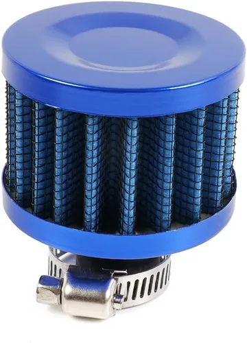 Miniatura 32 de 2 piezas de filtro de aire de entrada de aire frío con respiradero de 12 mm, filtro de respiración para tapa de válvulas para automóvil y Negro