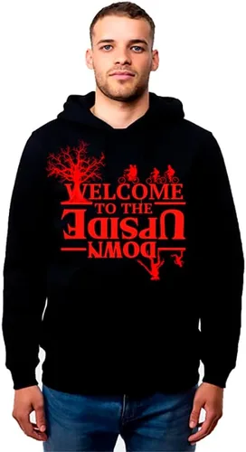 Miniatura 3 de fresh tees Sudadera con capucha unisex para mujer y hombre con texto en inglés "Welcome to the Upside Down Shadow Monster