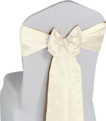 Miniatura 7 de WELMATCH Lazos de satén rosa rubor para silla, 50 unidades, lazos para sillas de decoración de banquetes de boda, fiesta, evento (rosa rubor, 50)