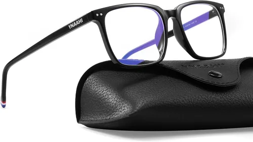 Miniatura 17 de Gafas de luz azul para hombres y mujeres, 99% bloqueador de luz azul, protección UV. Ideal para uso en computadora, juegos, lectura. Negro