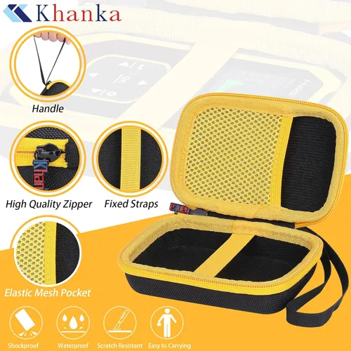 Miniatura 3 de Khanka Estuche de transporte para detector de radiación nuclear de contador Geiger, dosímetro de radiación FNIRSI con pantalla LCD, medidor