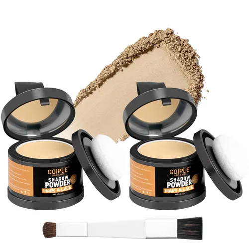 Polvo de cobertura de raíces en polvo para mujeres, tinte de cabello para retoque de raíces para puntos calvos, cejas, línea de barba, fibras de
