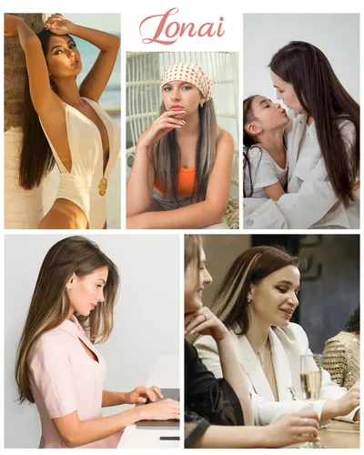 Miniatura 7 de LONAI 6 extensiones de cabello con clip, 24 pulgadas de largo, lacio, sintético, postizo para mujer, rubio ceniza natural