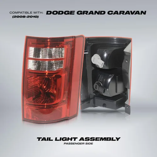 Miniatura 9 de KarParts360 Para Dodge Grand Caravan 2008 2009 2010 Conjunto de luz trasera lado del pasajero CAPA Para CH2801178 5113204AB