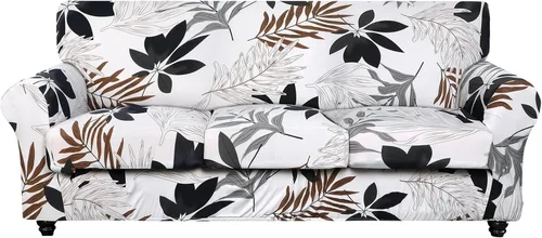 Miniatura 15 de SearchI Funda elástica para sofá con estampado, Fundas para sofá con diseño floral, 2 piezas de funda elástica para sillón con funda de cojín