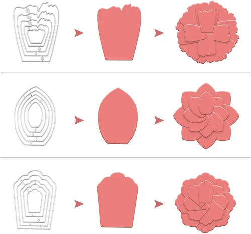 Miniatura 2 de Healifty Troqueles de corte de metal para álbum de recortes, tarjetas de papel, decoración de manualidades (nueve flores, talla S)