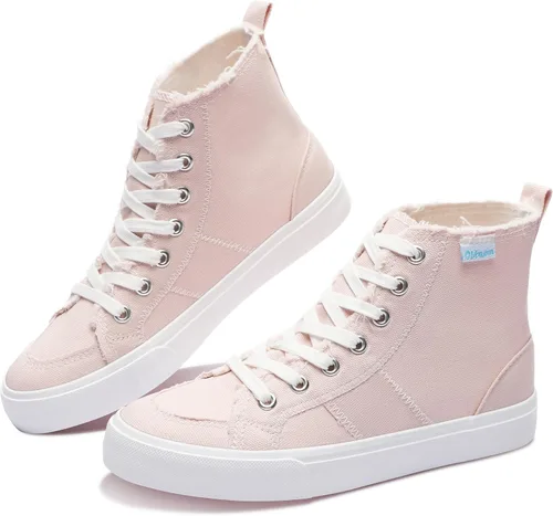 Miniatura 21 de Obtaom Zapatos de lona de alta calidad para mujer/hombre para jugar a media pantorrilla, zapatillas de deporte de moda casuales con cordones de alta