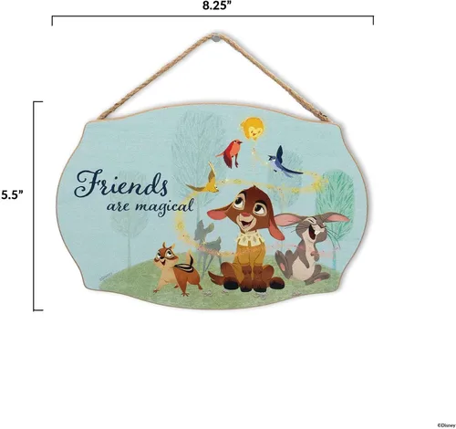 Miniatura 6 de Disney Wish Friends Are Magical - Decoración de pared de madera colgante – Adorable letrero de deseos para dormitorio de niños o sala de juegos Aqua