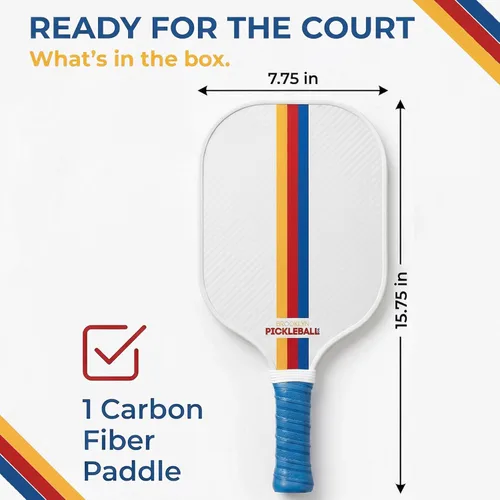 Miniatura 6 de Brooklyn Pickleball Co. – Carbon Fiber Pickleball Paddles – USAPA Approved, Honeycomb Core, Cushioned Grip, Lightweight Design – Single Paddles &