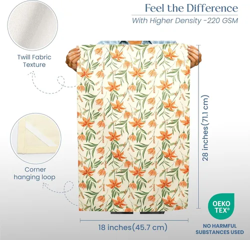 Miniatura 3 de The Fine Living Co. - Juego de 2 toallas de cocina 100% algodón, 18 x 28 pulgadas, toallas de cocina con estampado ornamental, toallas de mano