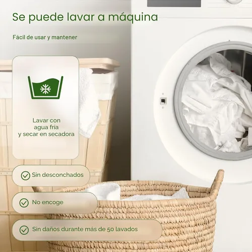 Miniatura 6 de Cubrecolchón ultrasuave tamaño Queen, cubrecolchón de viscosa de bambú para aliviar el dolor de espalda, enfriamiento natural para quienes sufren