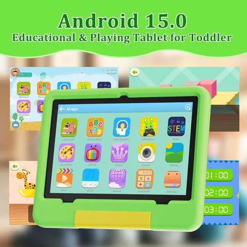 Miniatura 2 de PEICHENG Tableta para Niños con Estuche Protector EVA, Tableta para Niños Android 15.0 PC 10.1 Pulgadas RAM 20GB (4+16Expand) + ROM 128GB IPS 800 *