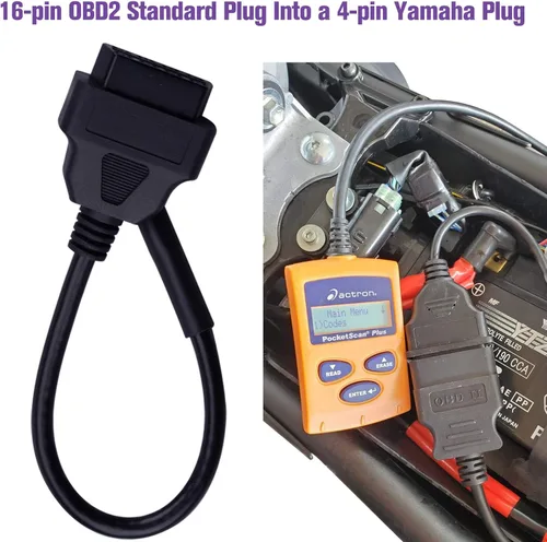 Miniatura 5 de Escáner de conector de cable OBD2 para Yamaha FJR FZ09 FZ10 MT07 MT09 MT10 R1 R6 TMAX 530 XSR 700 900 XT1200ZE, cable de diagnóstico completo de 4