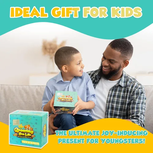 Miniatura 5 de IPIDIPI TOYS Juguetes acuáticos de criaturas marinas en crecimiento para niños – Paquete de 52 juguetes con temática marina para calcetines