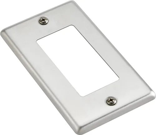Miniatura 8 de Maxxima Paquete de 10 platos decorativos de pared de 1 banda, acero inoxidable, tamaño estándar (paquete de 10)