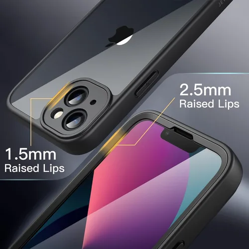 Miniatura 5 de JETech Funda para iPhone 13 de 6.1 pulgadas con protector de pantalla de vidrio templado integrado, protección resistente de cuerpo completo de 360