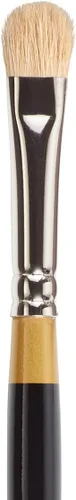 Miniatura 2 de KINGART Premium Original Gold Specialty 9270-3/8 Oval MOP Series - Cepillo para artista, pelo natural blanco suave, mango corto, para acrílico