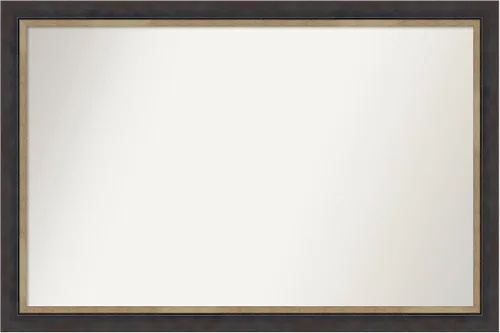 Miniatura 397 de Amanti Art Espejo personalizado, espejo de baño negro Astor, espejo de pared o espejo de tocador de baño sobre el fregadero (25 x 25 pulgadas)