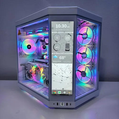 Miniatura 8 de AsiaHorse FS-9002 Pro - Ventilador de carcasa RGB de 4.724 in, 26 LED ARGB y bucles LED dobles Lingting, ventilador de caja Pwm de 800-1800rpm