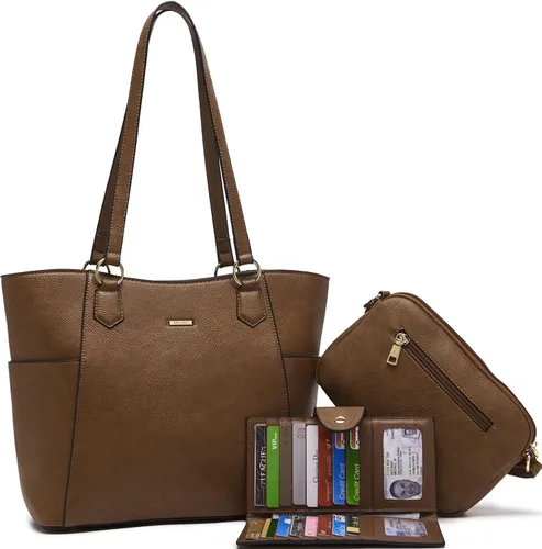 Miniatura 7 de Juego de bolsos de mano para mujer, bolso y cartera grande, bolso cruzado