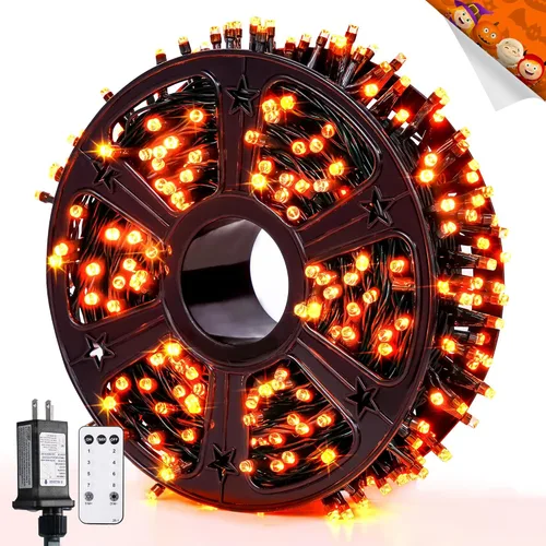 Miniatura 29 de JMEXSUSS 500 luces LED azules de Navidad al aire libre, 173 pies, 8 modos, tira de luces de Navidad, impermeable, luz LED azul para árbol enchufable