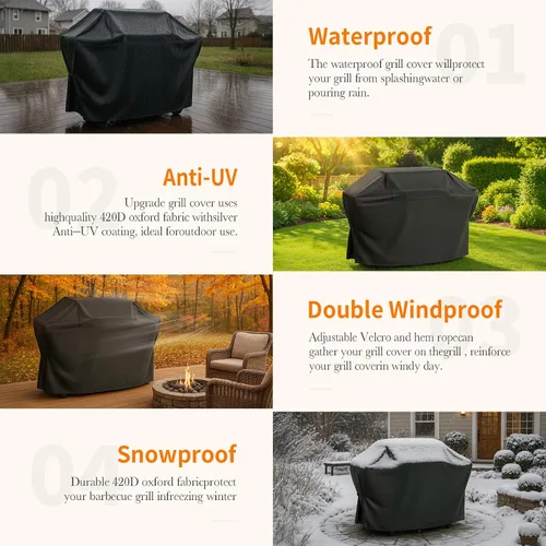 Miniatura 3 de SEAVERRS Funda protectora para parrilla Ninja PG301, para Ninja FlexFlame PG300 Series, protección integral, resistente al agua y a los rayos UV