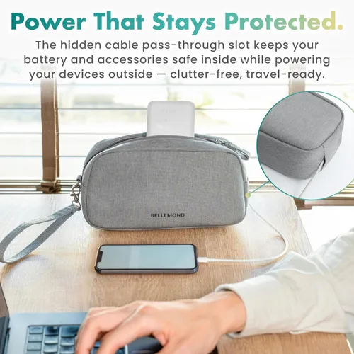 Miniatura 6 de BELLEMOND Tech - Bolsa organizadora para viajes Funda organizadora de electrónica para cables, cargadores y accesorios Bolsillo oculto