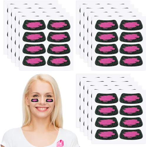 Miniatura 47 de Cholemy 120 pares de calcomanías negras de ojo a granel, calcomanías con purpurina de béisbol, fútbol, sóftbol, fiesta, accesorios para el día