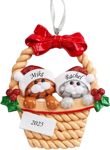 Miniatura 11 de Adorno de Navidad personalizado para parejas, regalo personalizado para parejas, recién casados, parejas casadas y comprometidas, decoración grabada