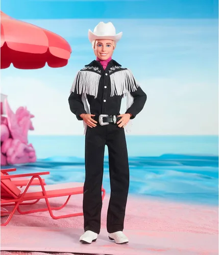 Miniatura 8 de Barbie Muñeca Ken coleccionable de la película con traje occidental blanco y negro (exclusiva)