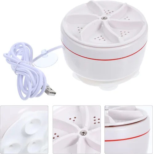 Miniatura 3 de Mini lavadora de turbina ultrasónica portátil plegable para calcetines y ropa interior, pequeña lavadora para apartamentos, viajes, dormitorios