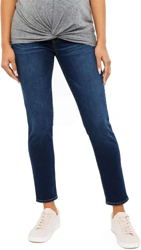 Motherhood Maternity Women's Repreve Sustainable Over The Belly Skinny Denim Maternity Jeans Indigo Blue