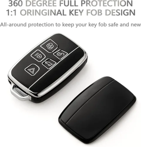 Miniatura 3 de OFFCURVE Key Fob Cover for Land Rover, Full TPU Protective Car Key Case Holder for Land Rover Evoque Velar Sport Discovery Freelander2 LR4 Sport and