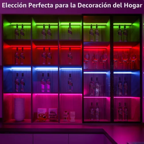 Miniatura 4 de Benreom Kit de 3 luces RGB para debajo del gabinete, aplicación inteligente y control remoto para debajo del gabinete, luces regulables debajo