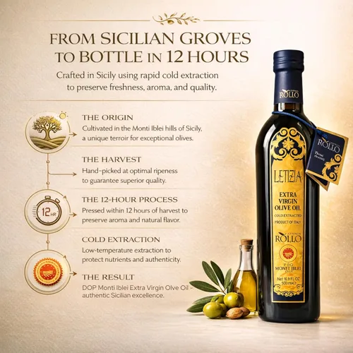 Miniatura 9 de Letizia Aceite de Oliva Virgen Extra Siciliano DOP 16.9 fl oz