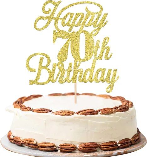Miniatura 29 de Rsstarxi 1 paquete de decoración para tarta de cumpleaños 8 con purpurina negra de 8 años y fabulosos saludos a 8 años de edad, para celebrar el 8º